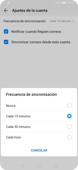 Pulsa el ajuste deseado.