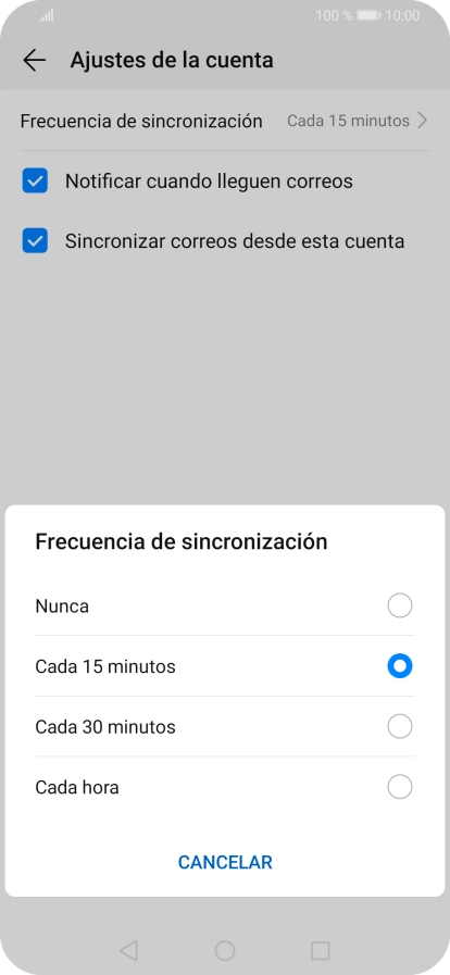 Pulsa el ajuste deseado.