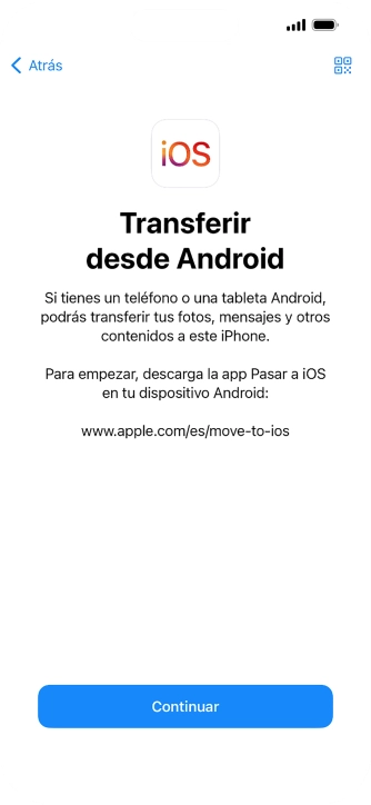 Para transferir contenido a tu teléfono, tienes que haber instalado la app 