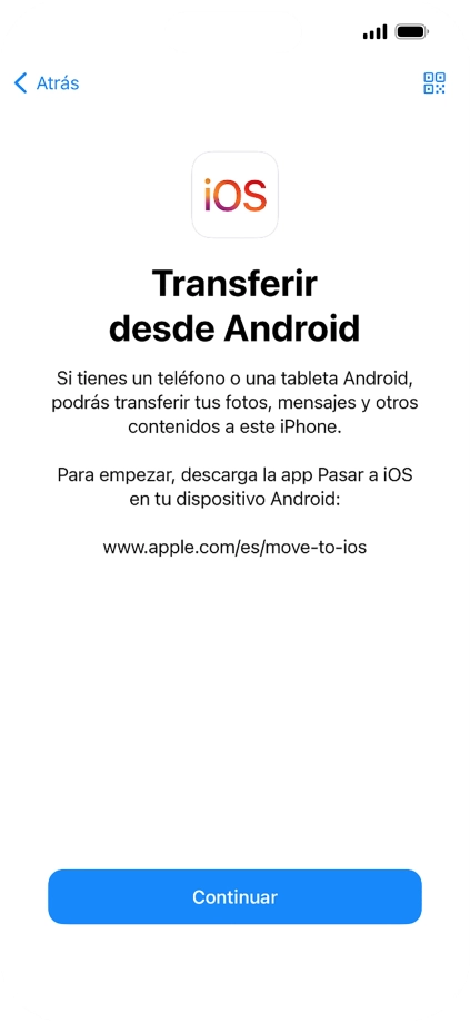 Para transferir contenido a tu teléfono, tienes que haber instalado la app 