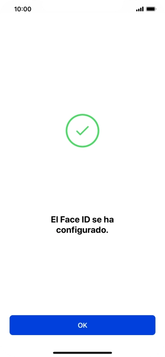 Pulsa OK. Si no has añadido anteriormente un código de seguridad, tendrás que introducir un código de libre elección dos veces consecutivas.