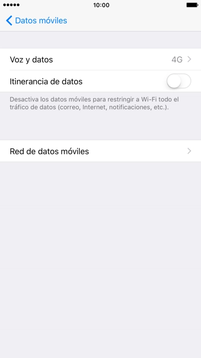 Pulsa Voz y datos.