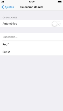 Si desactivas la función, pulsa la red deseada.