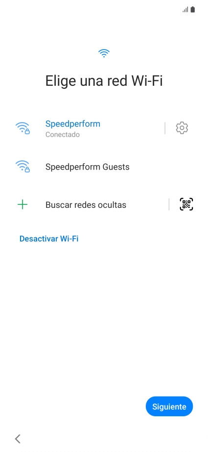 Pulsa Siguiente.