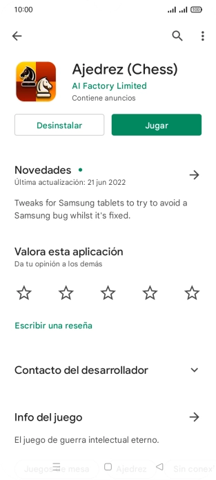Pulsa Desinstalar.