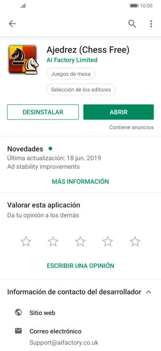 Pulsa DESINSTALAR.