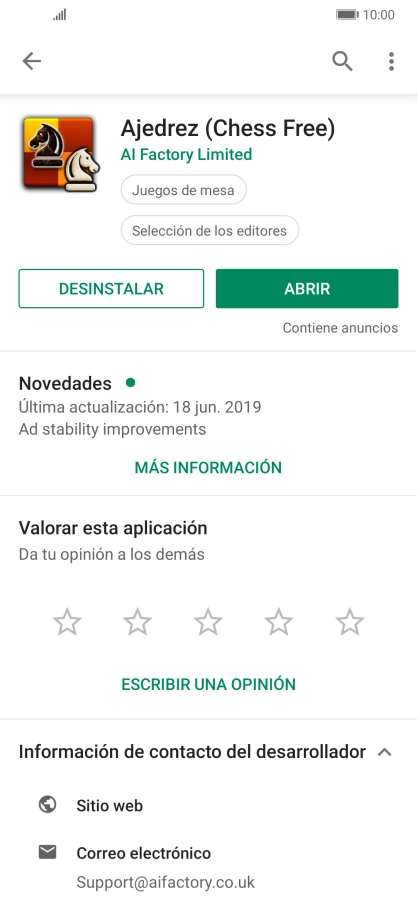 Pulsa DESINSTALAR.