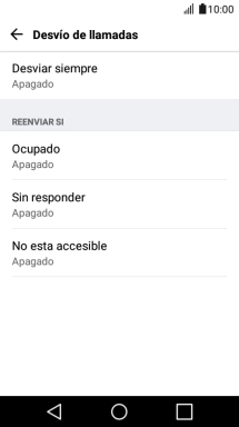 Pulsa el tipo de desvío deseado.