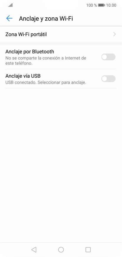 Pulsa Zona Wi-Fi portátil.