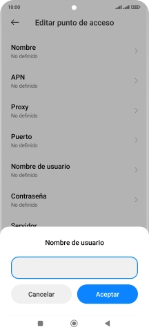 Introduce wap@wap y pulsa Aceptar.