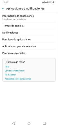 Pulsa Información de aplicaciones.