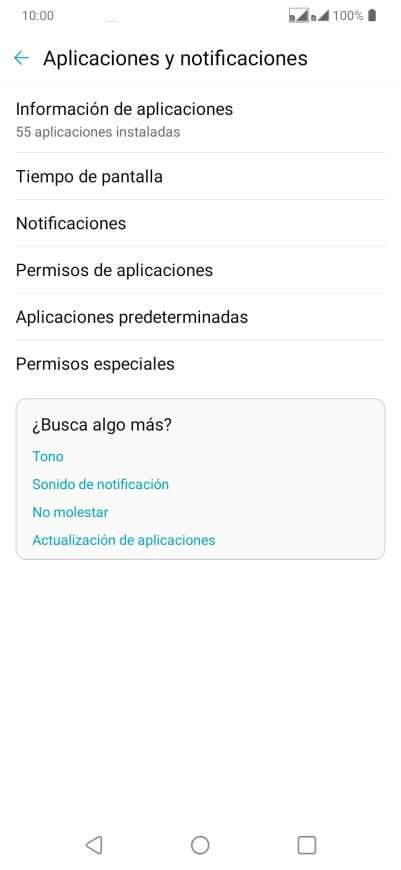 Pulsa Información de aplicaciones.