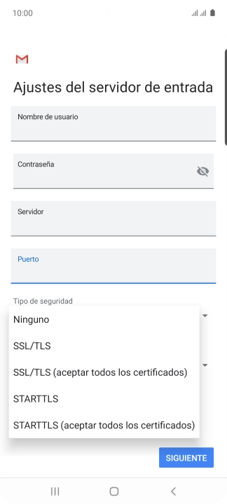 Pulsa Ninguno para desactivar la función.