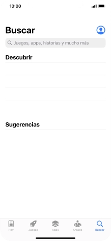 Pulsa en el campo de búsqueda e introduce el nombre o el tema de la app deseada.