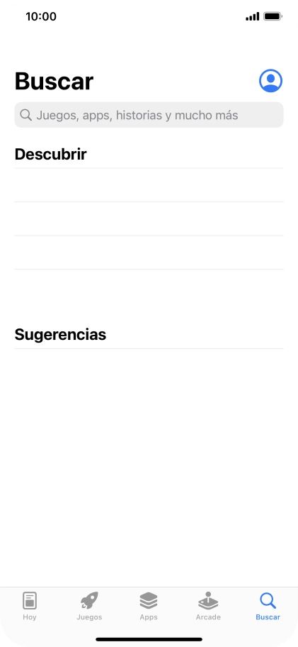 Pulsa en el campo de búsqueda e introduce el nombre o el tema de la app deseada.