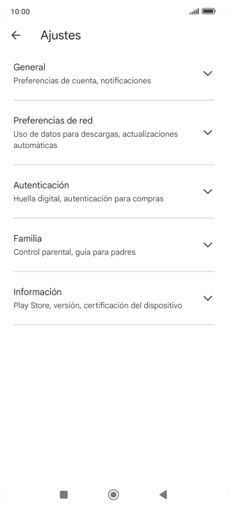 Pulsa Preferencias de red.