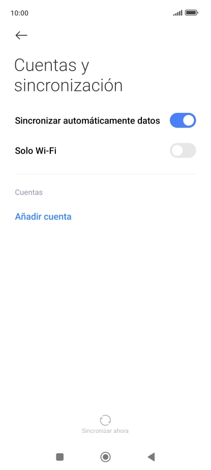 Pulsa Añadir cuenta.