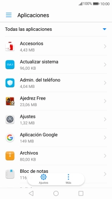 Pulsa la aplicación deseada.