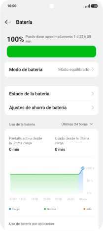 Pulsa Modo de batería.