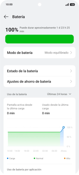 Pulsa Modo de batería.