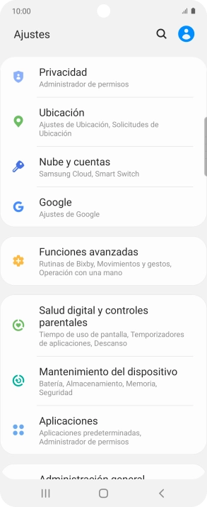 Pulsa Mantenimiento del dispositivo.