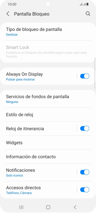 Pulsa Tipo de bloqueo de pantalla.
