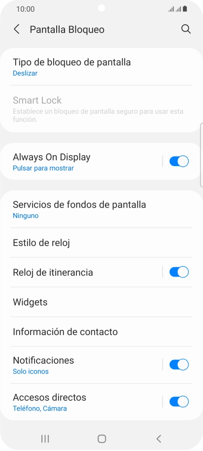 Pulsa Tipo de bloqueo de pantalla.