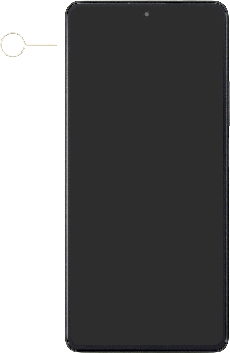 Busca la herramienta de apertura del contenedor de tarjetas.