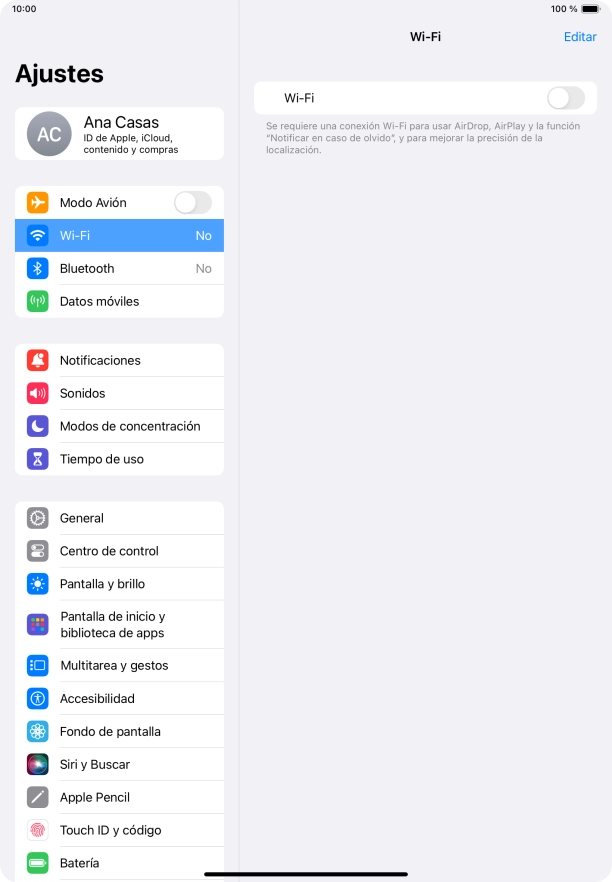 Pulsa el indicador junto a 