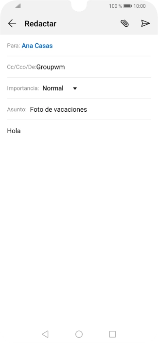 Pulsa el icono de anexos.