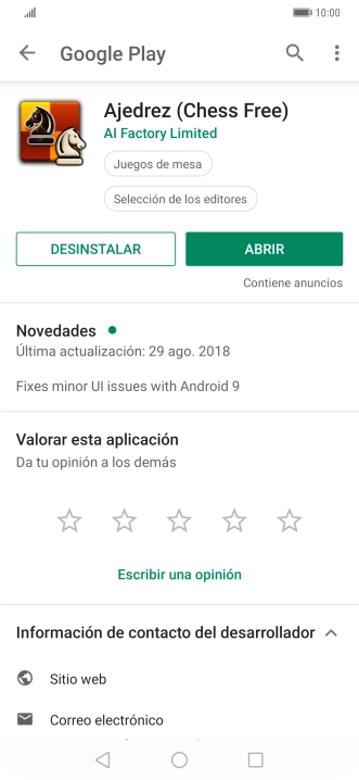 Pulsa la tecla de inicio para terminar y regresar a la pantalla de inicio.