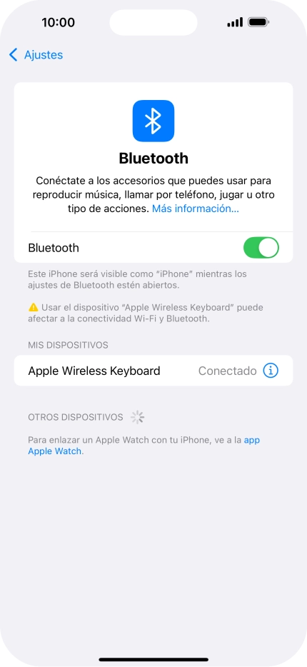 Desliza el dedo hacia arriba desde la parte inferior de la pantalla para volver a la pantalla de inicio.