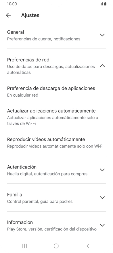 Pulsa Actualizar aplicaciones automáticamente.