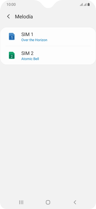 Pulsa la tarjeta SIM deseada.