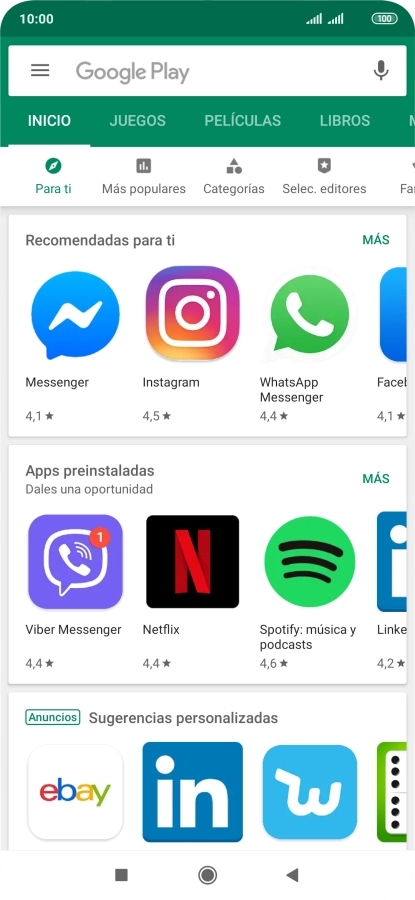 Desliza el dedo hacia la derecha desde la parte izquierda de la pantalla.