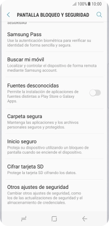 Pulsa Otros ajustes de seguridad.