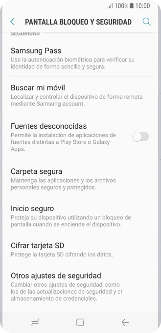 Pulsa Otros ajustes de seguridad.