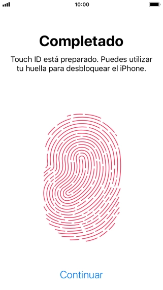 Pulsa Continuar. Si no has añadido anteriormente un código de seguridad, tendrás que introducir un código de libre elección dos veces consecutivas.