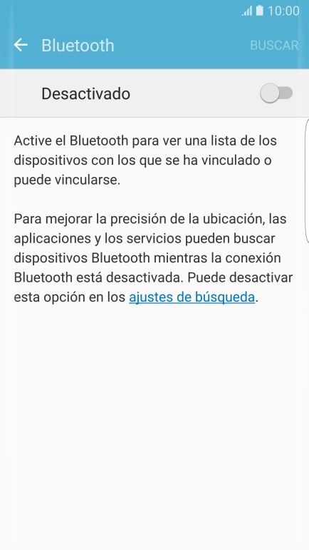 Pulsa el indicador para activar la función.