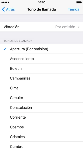 Pulsa los timbres de llamada deseados para escucharlos.