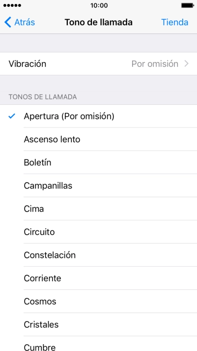 Pulsa los timbres de llamada deseados para escucharlos.