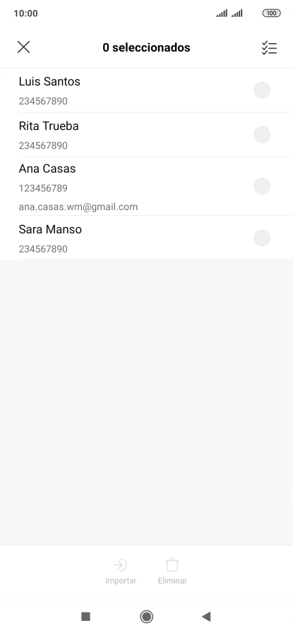 Pulsa el icono de seleccionar todo.