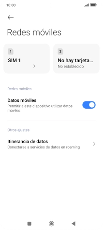 Pulsa el nombre de la tarjeta SIM.