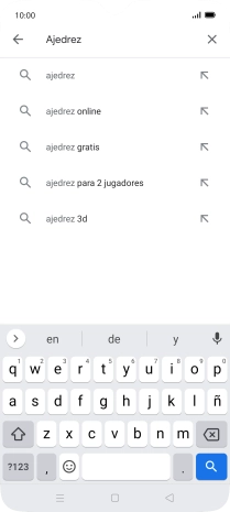 Introduce el nombre del tema o de la app y pulsa el icono de búsqueda.