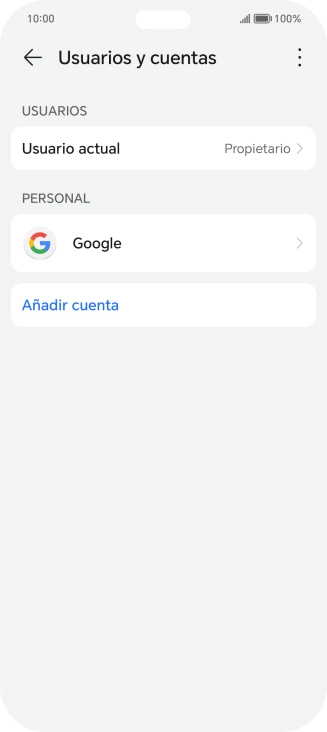 Pulsa Añadir cuenta.