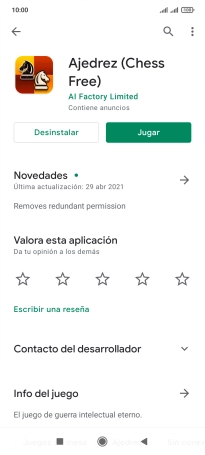 Pulsa Desinstalar.