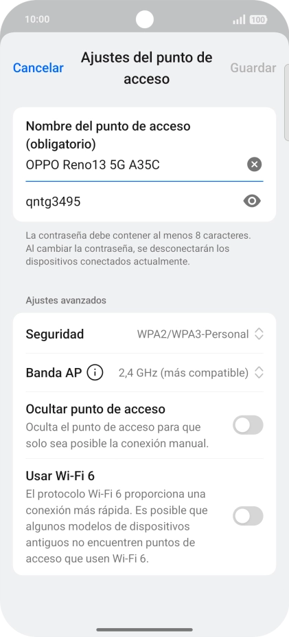 Pulsa Seguridad.