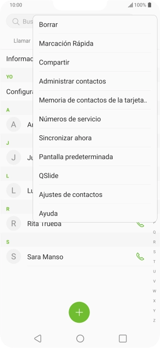 Pulsa Administrar contactos.