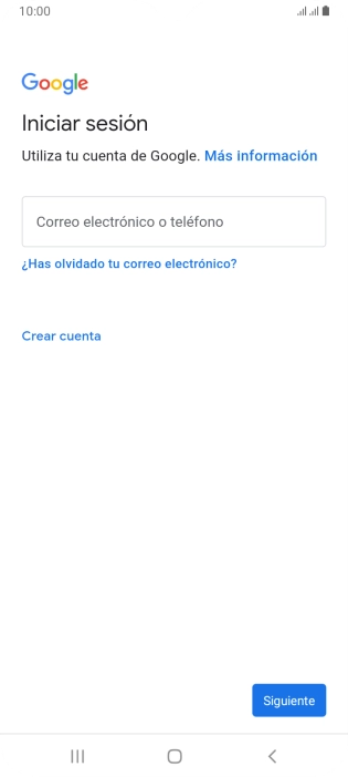 Si no tienes una cuenta de Google, pulsa Crear cuenta y sigue las indicaciones de la pantalla para ver cómo crear una cuenta nueva.