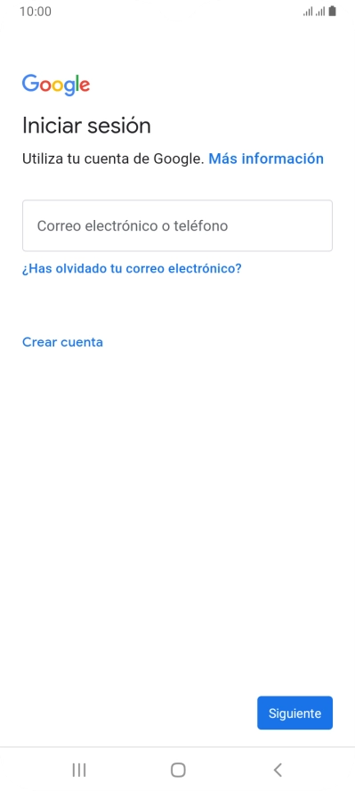 Si no tienes una cuenta de Google, pulsa Crear cuenta y sigue las indicaciones de la pantalla para ver cómo crear una cuenta nueva.